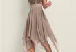 SEQUIN DETAIL PARTY DRESS in Taupe | VENUS