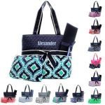 Personalized Quilted 3pc Diaper Bag - 100+ cute stylish patterns