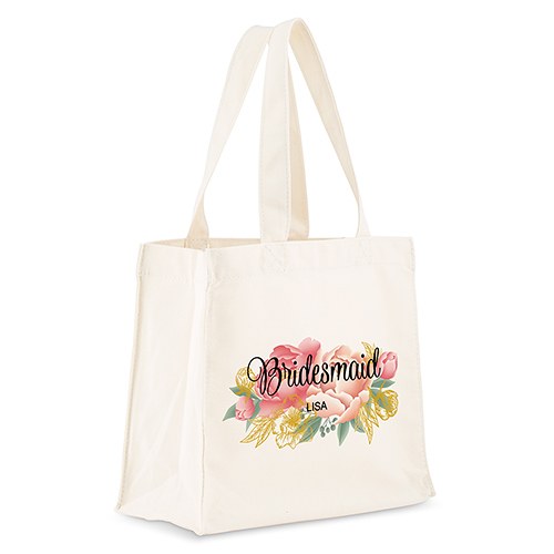 Personalized White Canvas Tote Bags - The Knot Shop