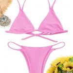 Pink Bikini | Hot, Push Up, High Waist, Striped And String Pink
