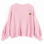 46% OFF] 2019 ZAFUL Oversized Chevron Patches Pullover Sweater In