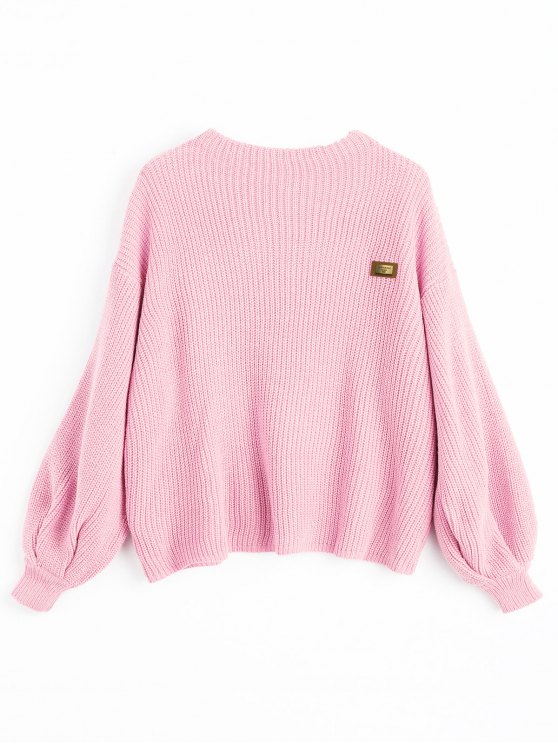 46% OFF] 2019 ZAFUL Oversized Chevron Patches Pullover Sweater In
