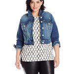 Amazon.com: SLINK Jeans Women's Plus Size Long Sleeve Cropped Denim