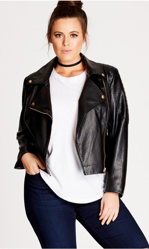 Be stylish with plus size leather jacket