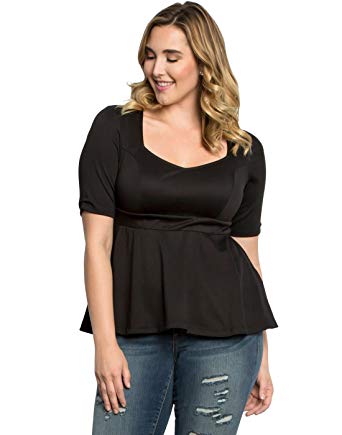 Plus size peplum top: style that
works  for all shapes