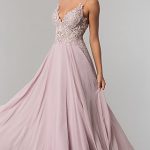 Chiffon Open-Back Long Prom Dress - PromGirl