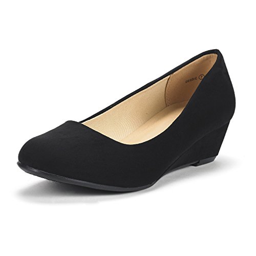 DREAM PAIRS Women's Debbie Mid Wedge Heel Pump Shoes - OtmTrend