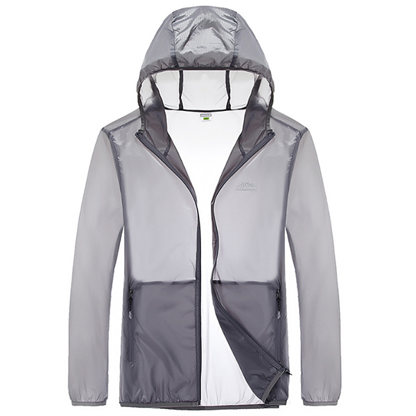 Men Super Thin Breathable Skin Coat Summer Outdoor Rain Jacket For