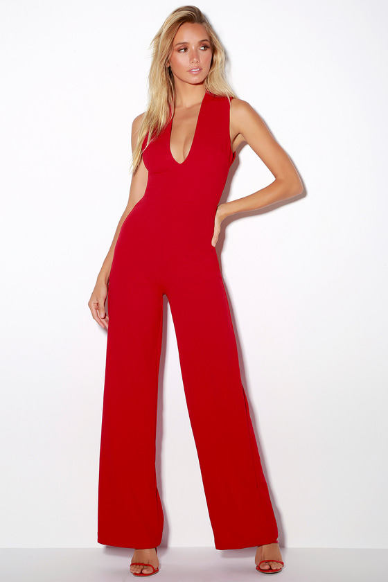 Enjoy every night party with the
most  stylish Red jumpsuit