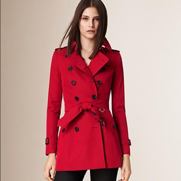 Burberry Jackets & Coats | Red Chelsea Trench Coat | Poshmark