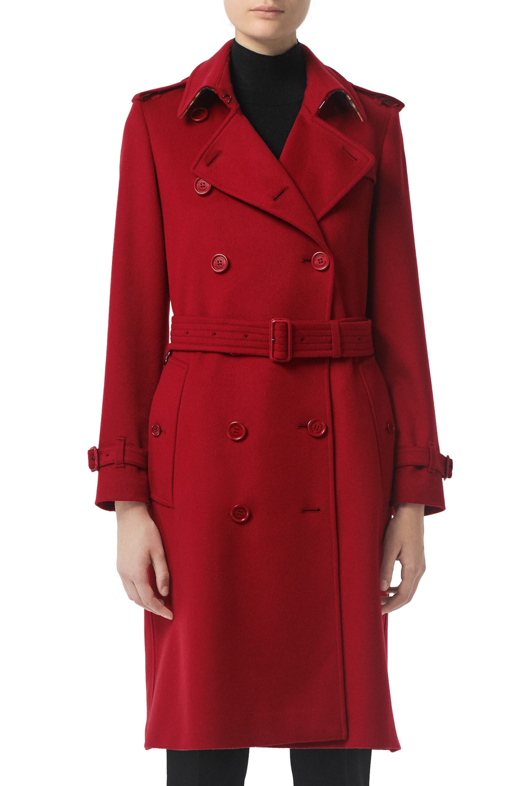 Enrich your wardrobe with the red
trench  coat