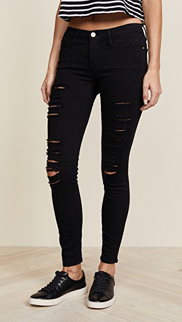 FRAME Le Color Rip Skinny Jeans | SHOPBOP