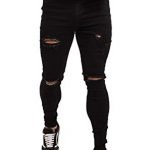 GINGTTO Skinny Jeans for Men Stretch Slim Fit Ripped Distressed at