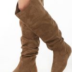 Over-The-Knee Faux Suede Boots | Forever 21