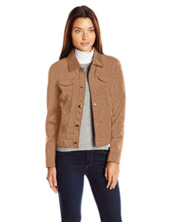 Amazon.com: Tribal Women's Faux Suede Jacket: Clothing