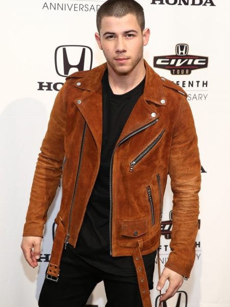 Honda Civic Tour Announcement Nick Jonas suede Jacket