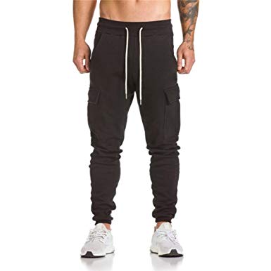 haoricu Men Sweatpants, Clearance Men Drawstring Trousers Harem