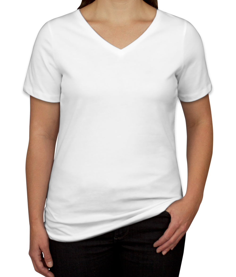Custom Bella + Canvas Women's V-Neck T-shirt - Design Women's Short