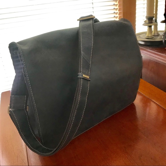 VISCONTI Bags | Distressed Leather Messenger Bag | Poshmark