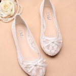 Ivory See Through Lace flats Shoes,Lace Bridal Flats,Wedding Flats