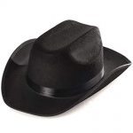 Amazon.com: Funny Party Hats Black Cowboy Hat - Cowboy Hats