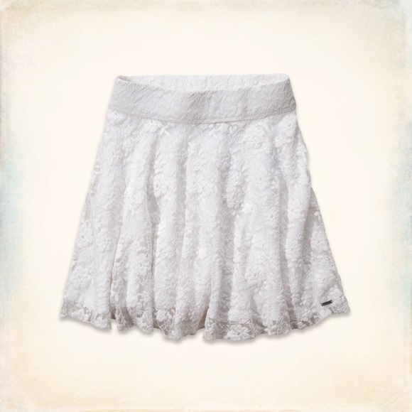 Hollister Skirts | White Lace Skirt | Poshmark