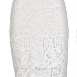White Lace Pencil Skirt, Lace Pencil Skirt, Ivory Lace Pencil Skirt