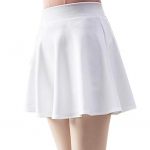 SHOWNO-Women Solid High Waist A-Line Casual Swing Mini Skater Skirts