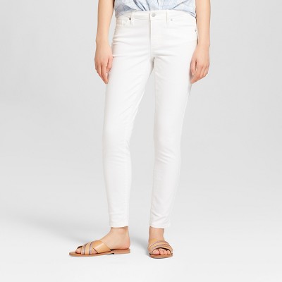 Women's Mid-Rise Skinny Jeans - Universal Thread™ White : Target