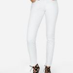Mid Rise White Skinny Jeans | Express