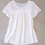White Crochet Cotton Blouse u2026 | bluze | Pinteu2026