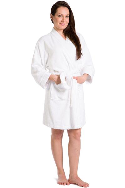 Women's Robes | Terry Cloth Kimono Style Short Robe | Fishers Finery