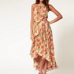 Womens Summer Dresses in Elegant Floral Cotton Fabric - Crochet and