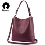 REALER bucket bag women handbags shoulder crossbody bags female
