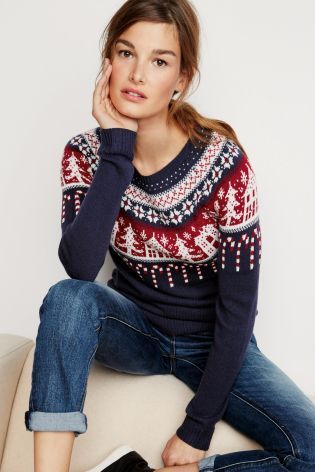 Women's Christmas jumper Candy Cane Sweater from Next | Clothes