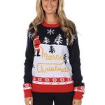 Amazon.com: Tipsy Elves Women's Ugly Christmas Sweater - Yellow Snow