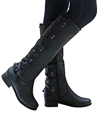 Amazon.com: Meilidress Women Boots Winter Tall Riding Leather