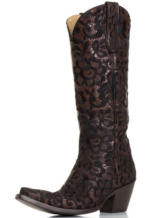 Corral Women's Western Floral Lace Cowboy Boots