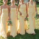 2018 Yellow Bridesmaid Dress, Different Style Chiffon Bridesmaid