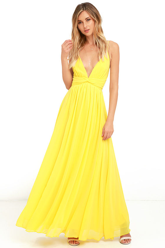 Lovely Yellow Dress - Maxi Dress - Bridesmaid Dress - Formal Dress