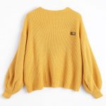 49% OFF] 2019 ZAFUL Oversized Chevron Patches Pullover Sweater In