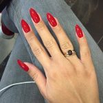 Red almond nails … | Red acrylic nails, Almond acrylic nails, Red .
