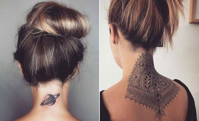 23 Edgy Back of Neck Tattoos for Women | StayGl