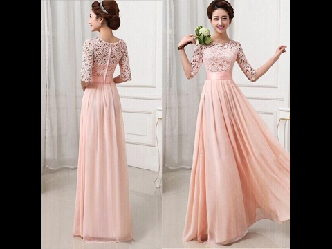 Beautiful Long Gown dress designs for girls , New - YouTu