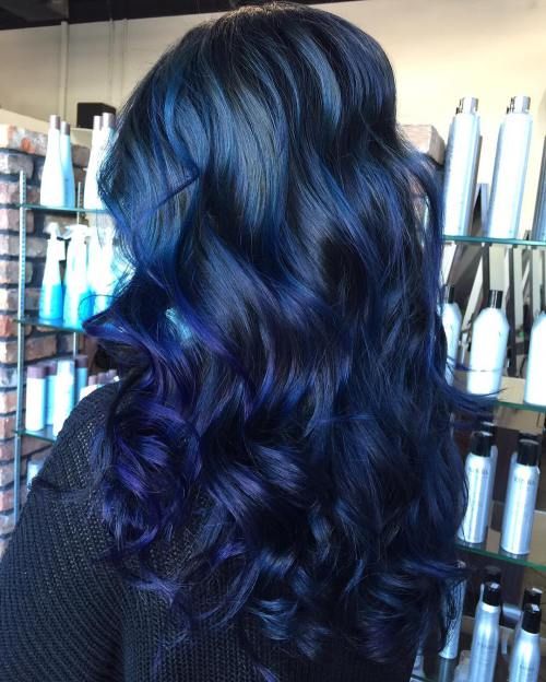 20 Dark Blue Hairstyles That Will Brighten Up Your Look | Blue .