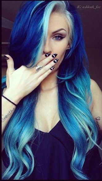 17 Great Blue Hairstyles - Pretty Designs | Hair styles, Hair .