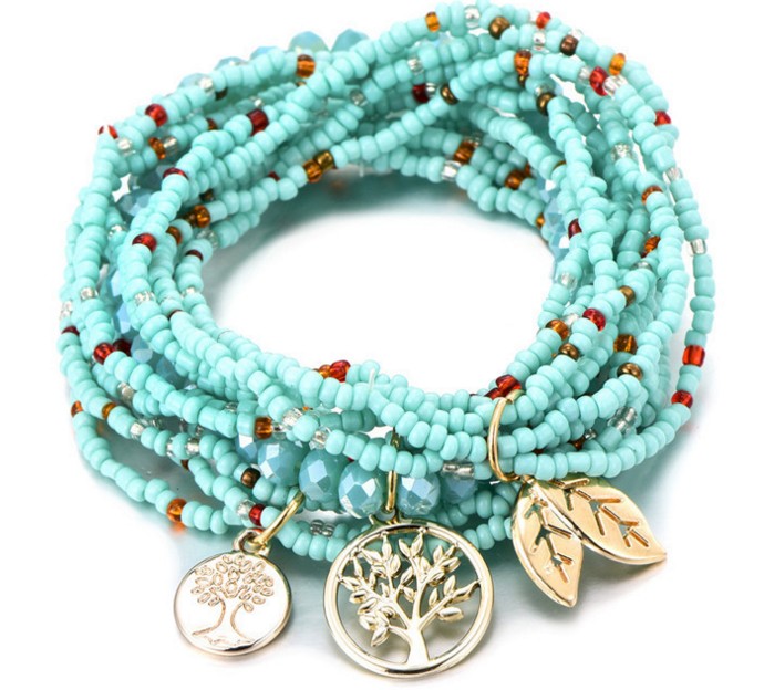 Turquoise Boho Beaded Bracelet Stack — Stacked New Yo