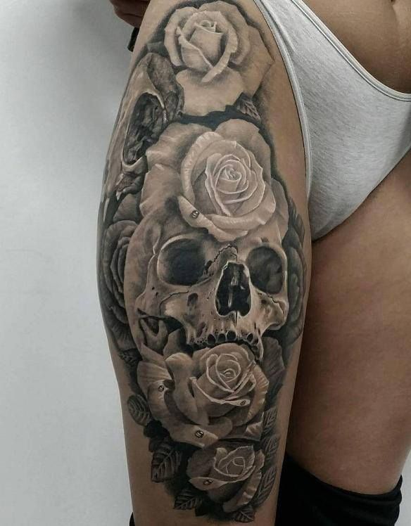 44 Bold Skull Tattoos to Celebrate Your Mortality .