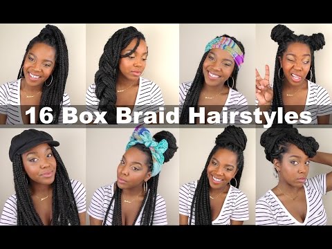 16 Box Braid Hairstyles | Quick & Easy | Natural Hair - YouTu