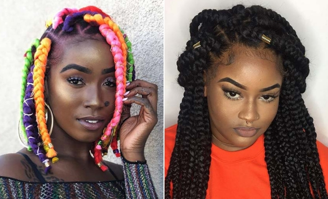 43 Big Box Braids Hairstyles for Black Hair | StayGl